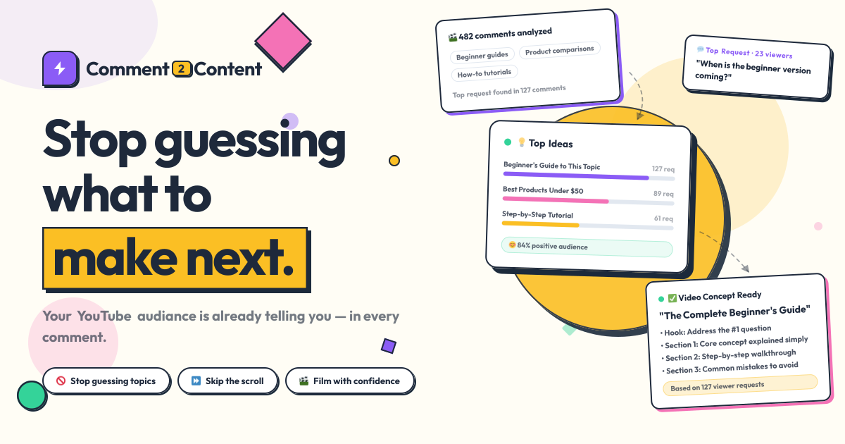 Comment2Content — Turn Comments Into Content